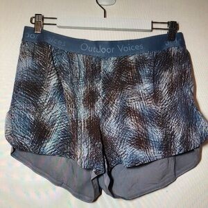 Outdoor Voices Blue Patterned Women’s Shorts